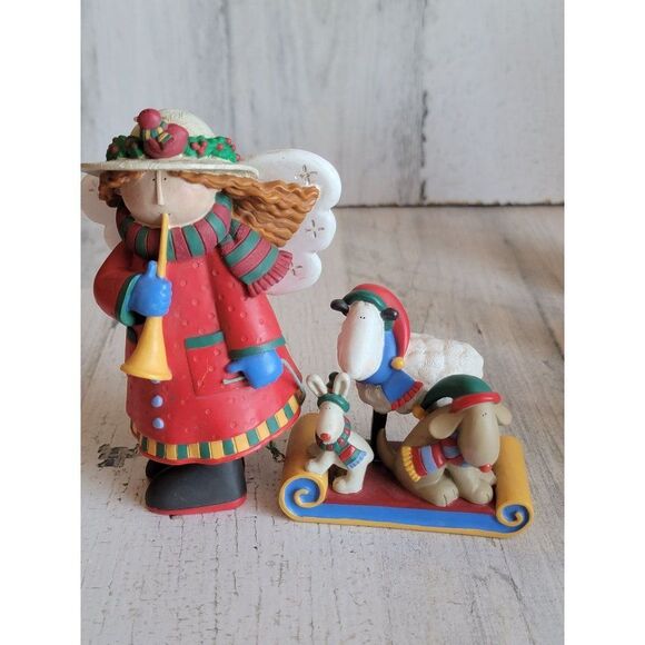 Midwest Cannon Falls simple Delights Joy of season Angel play dog sled Xmas - Picture 4 of 9